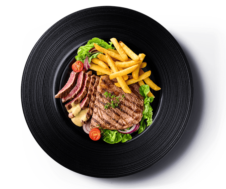 L'entrecôte grillée au feu de bois de chez courtepaille
