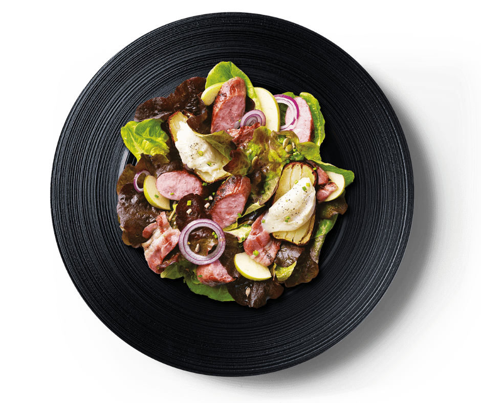 Salade gourmande courtepaille et sa saucisse de Toulouse