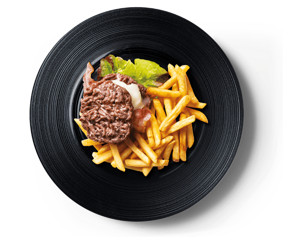 Le super haché, viande grillée à la cheminée chez courtepaille